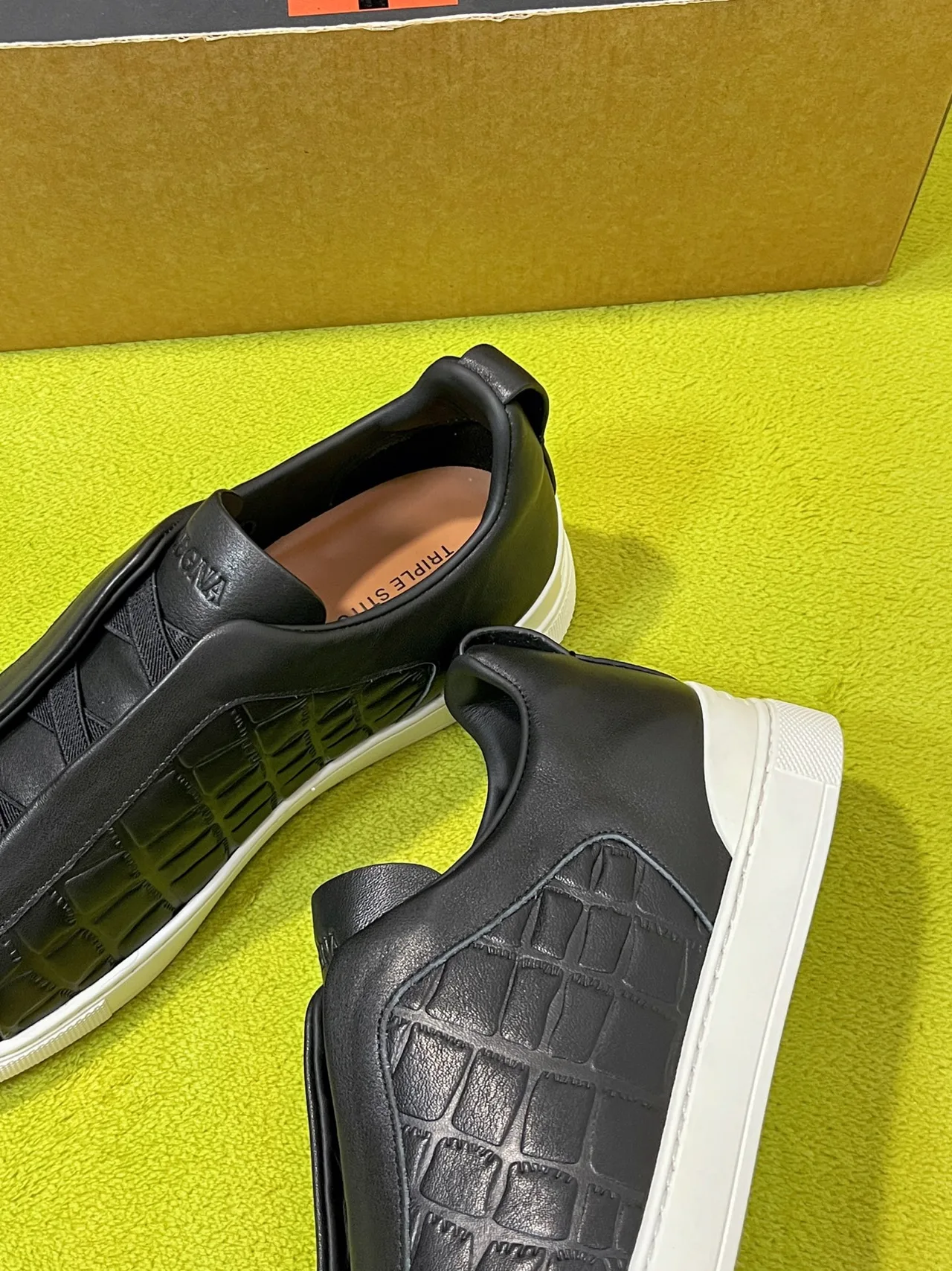 Zegna Slip-On Sneakers in Black · view 8