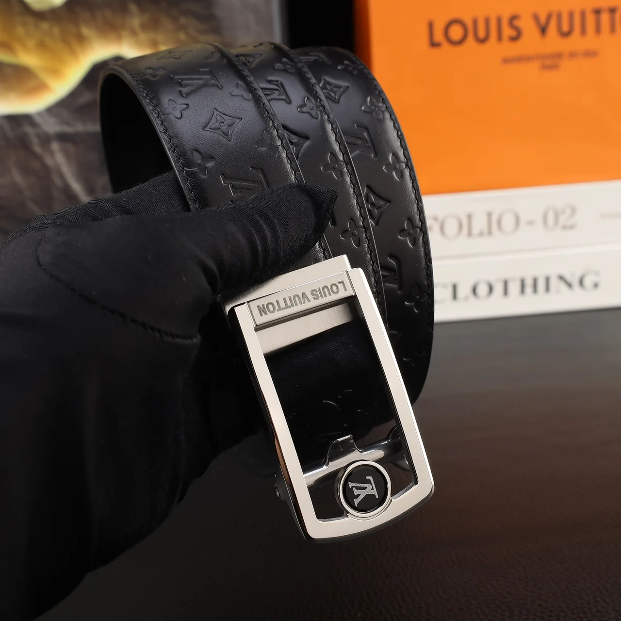 Louis Vuitton Automatic Belt in Black · view 5