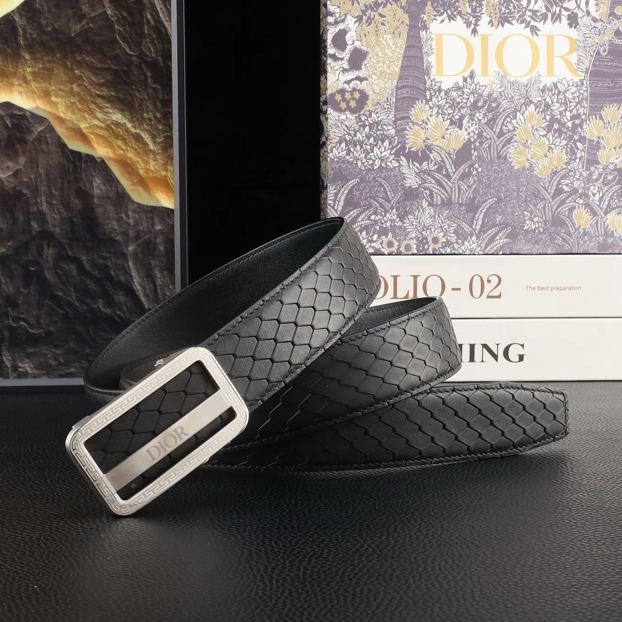 Dior Automatic Belt in Black · view 2