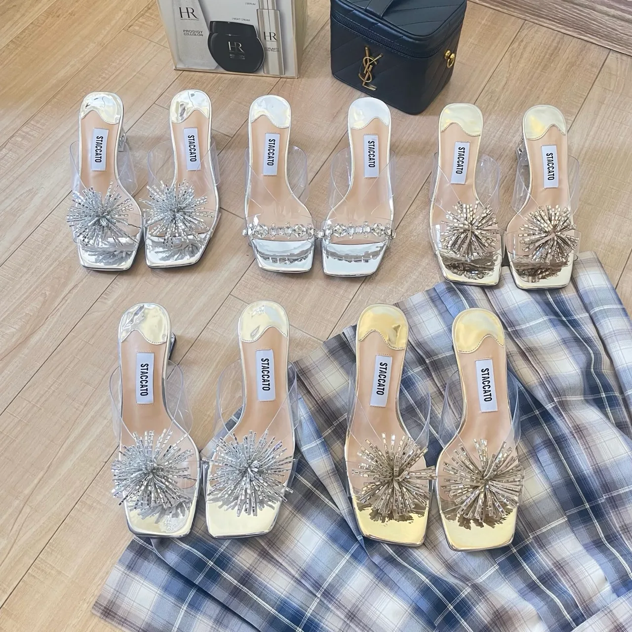 STACCATO Transparent Heel Mules in Clear · view 5