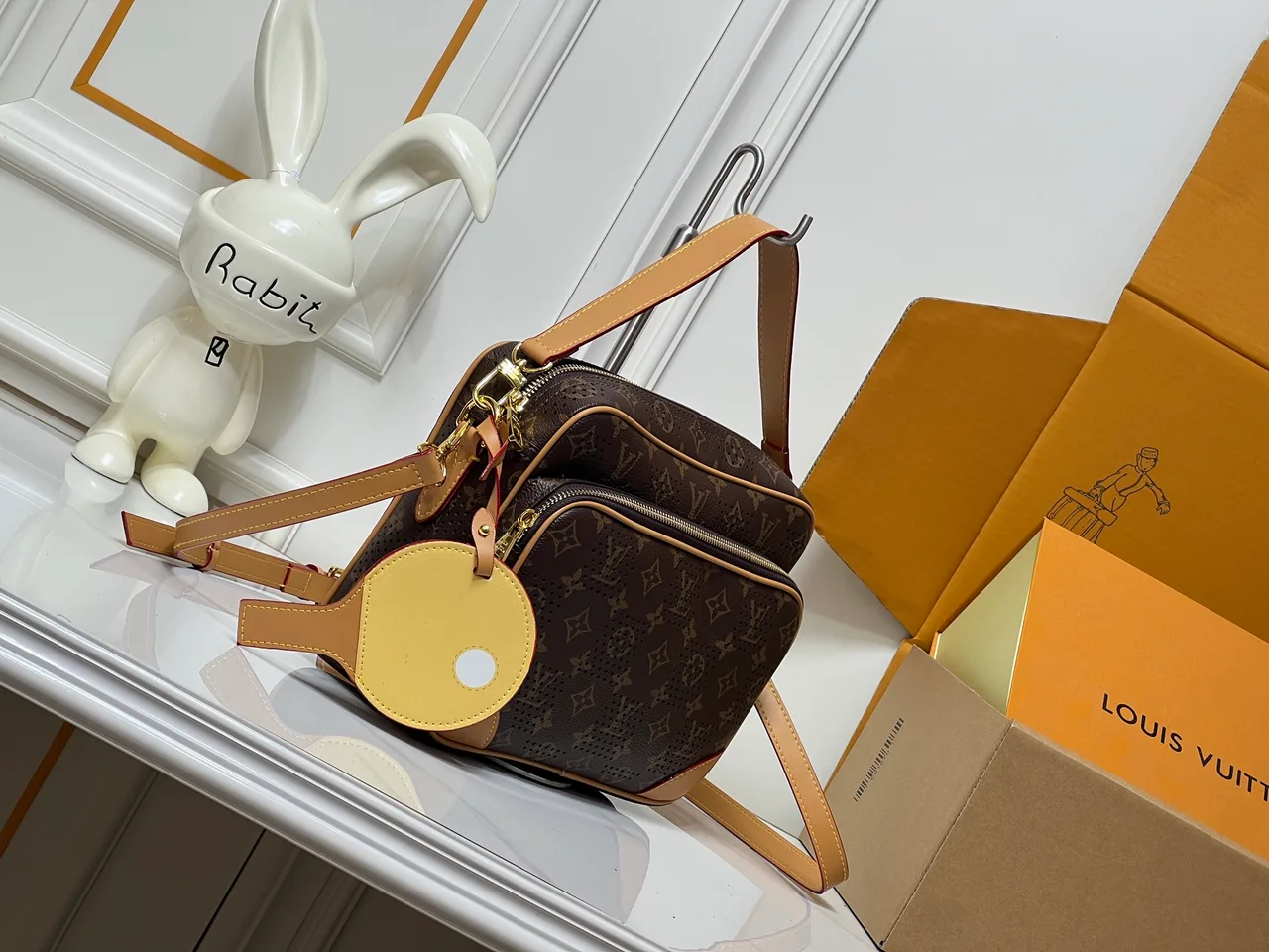 Louis Vuitton Cowhide Canvas Crossbody Bag in Brown · view 2