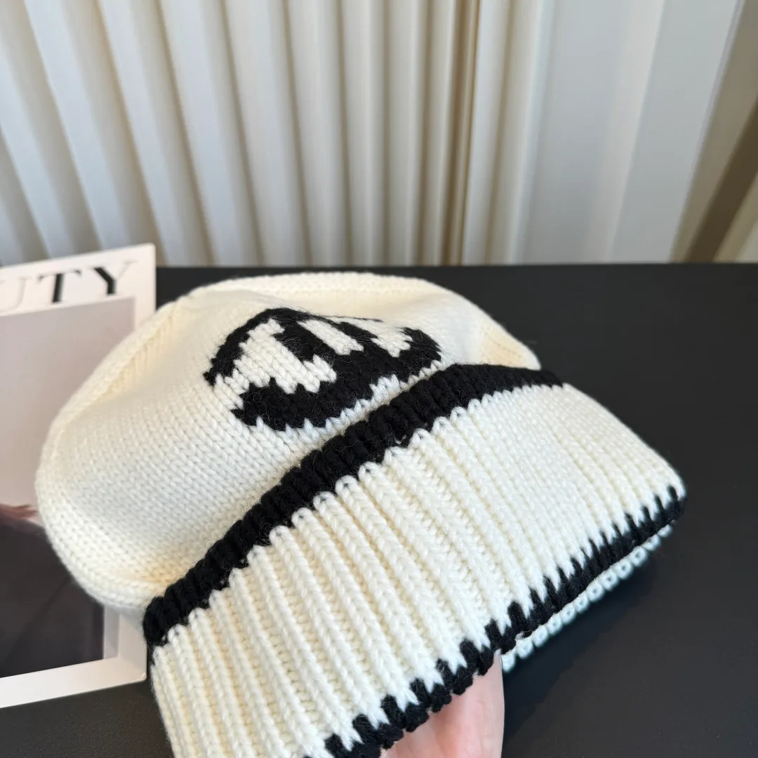 Chanel Knit Beanie in Cream · view 4