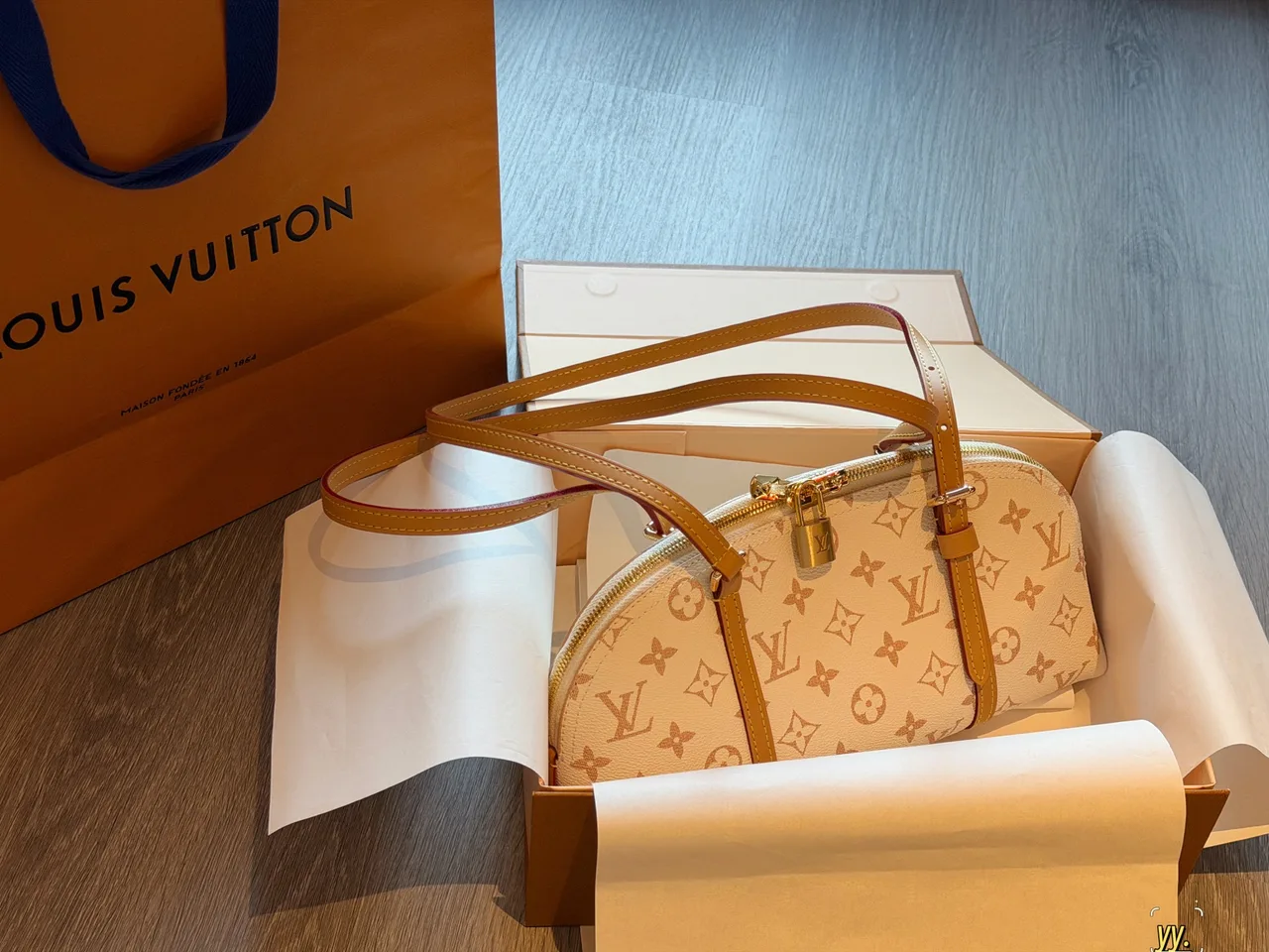 Louis Vuitton Monogram Top-Handle Bag in Beige · view 2