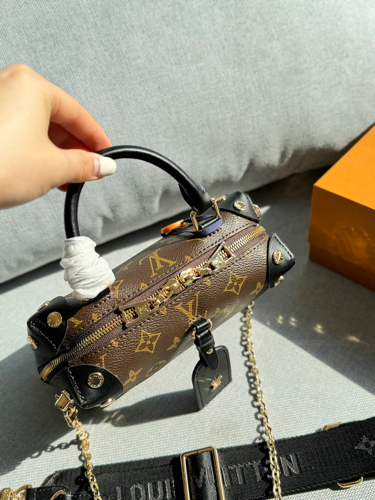 Louis Vuitton Petite Malle Souple Handbag in Brown · view 5