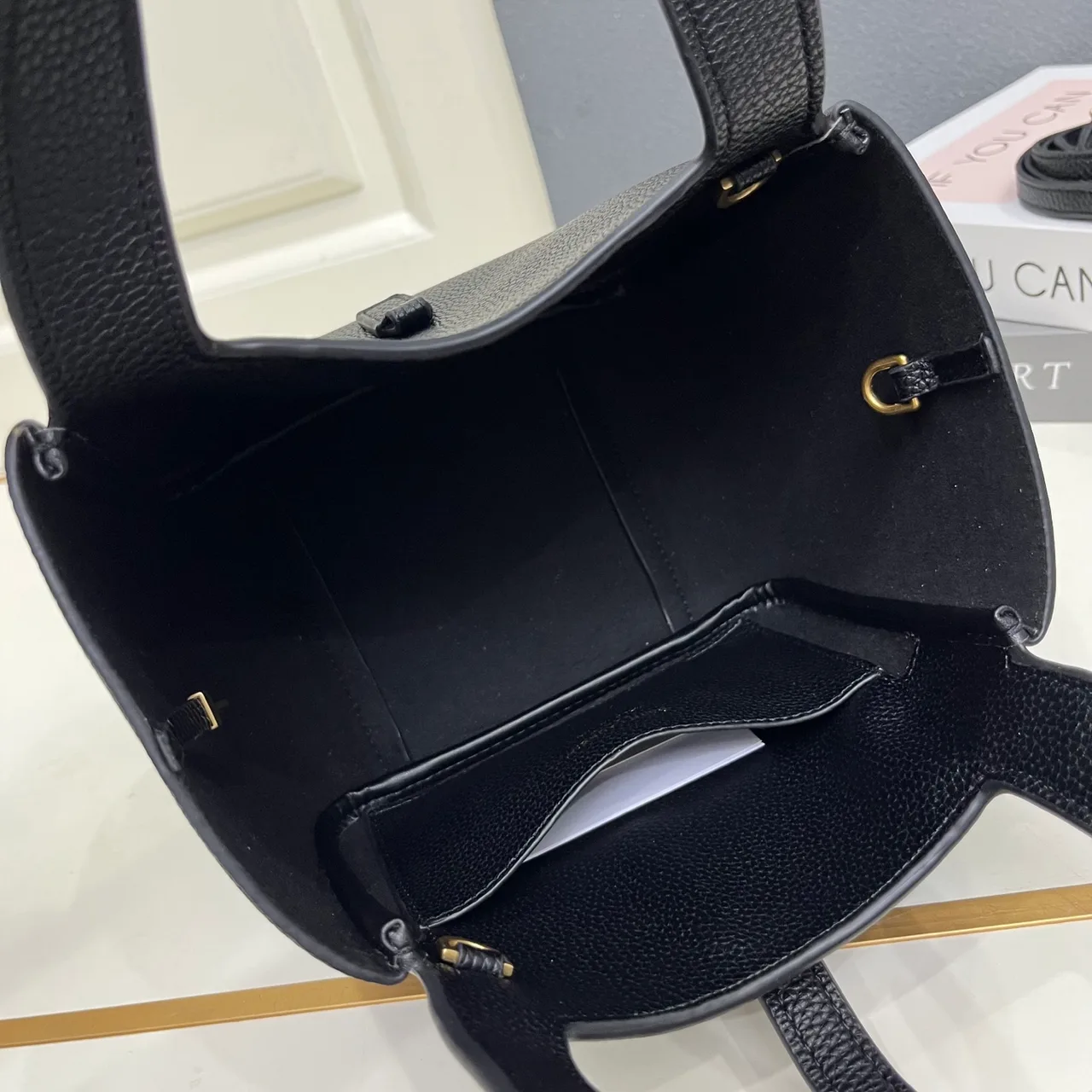 Saint Laurent Top-Handle Tote in Black · view 6
