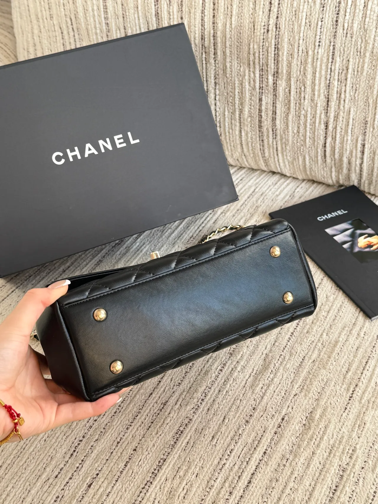 Chanel Quilted Hobo Clutch in Black · view 4