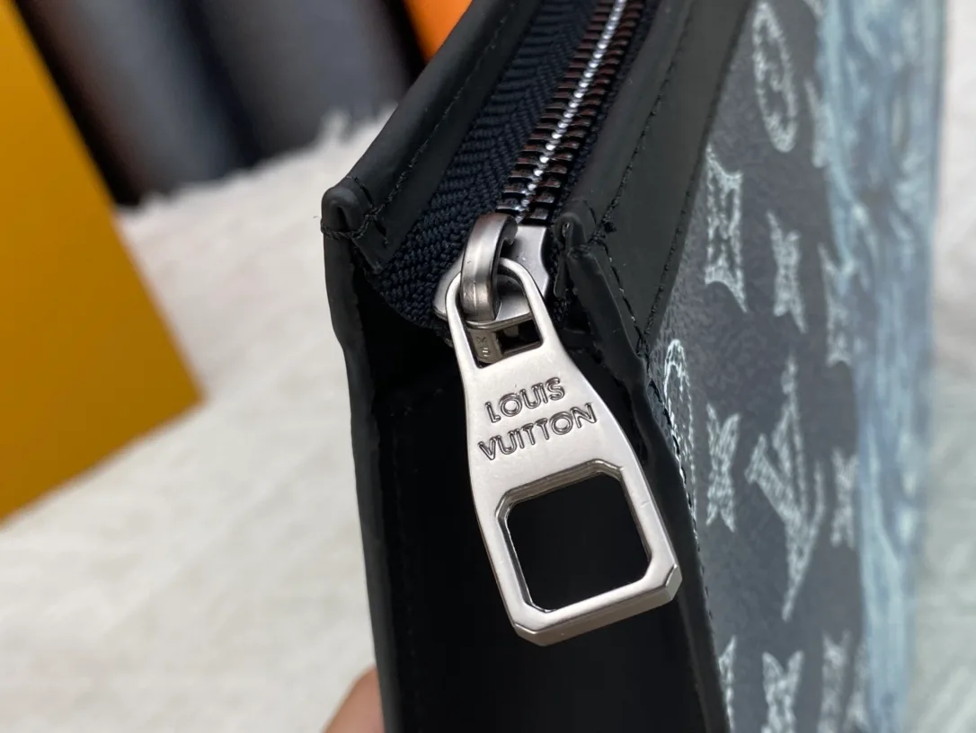 Louis Vuitton Canvas Clutch in Blue · view 6