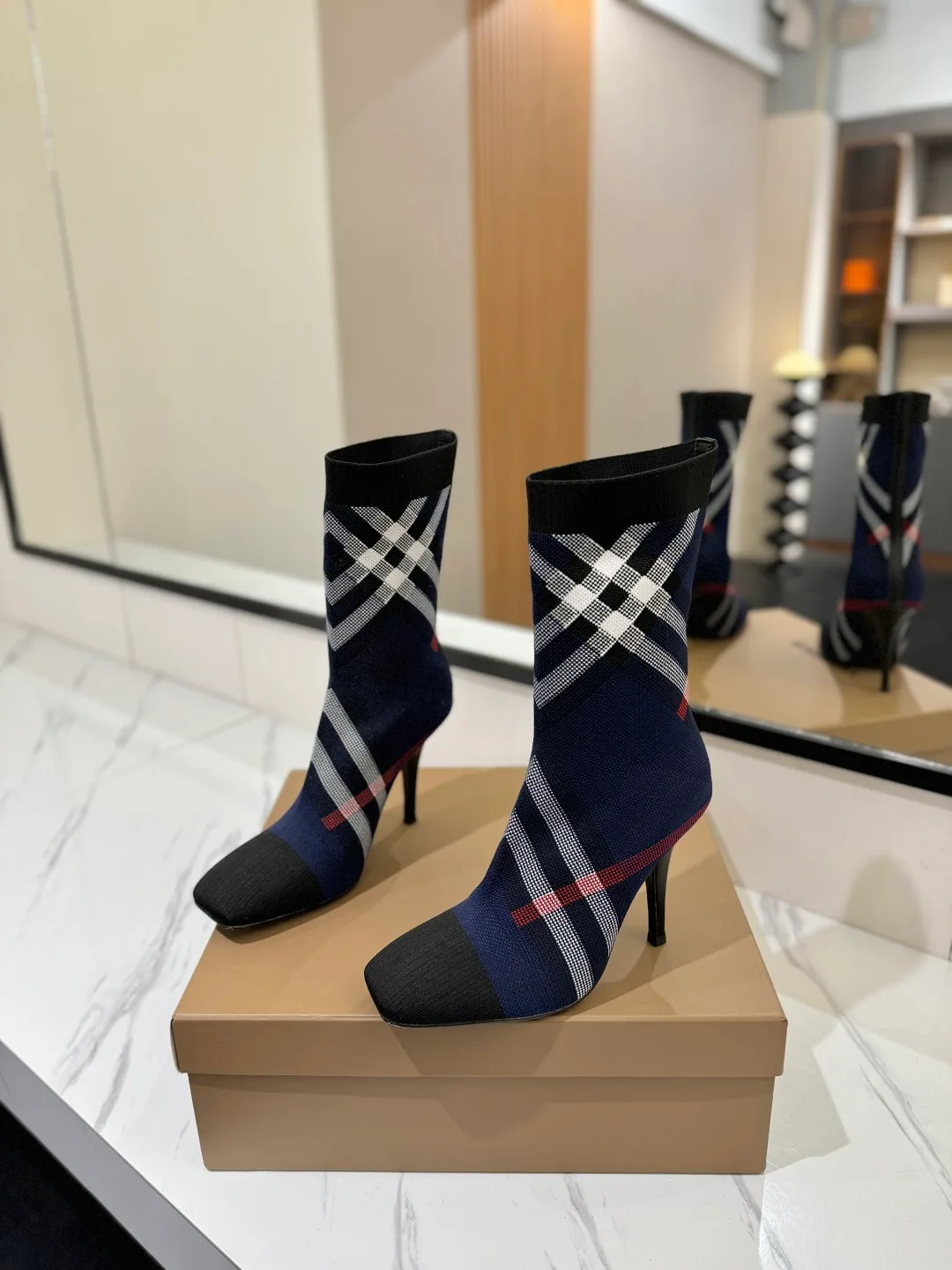Burberry Knee-High Boots in Blue · view 2