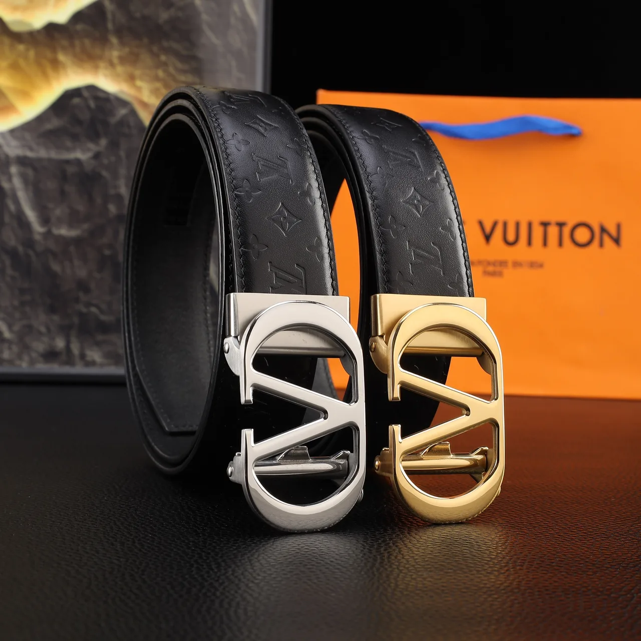 Louis Vuitton Monogram Automatic Belt in Black · view 8