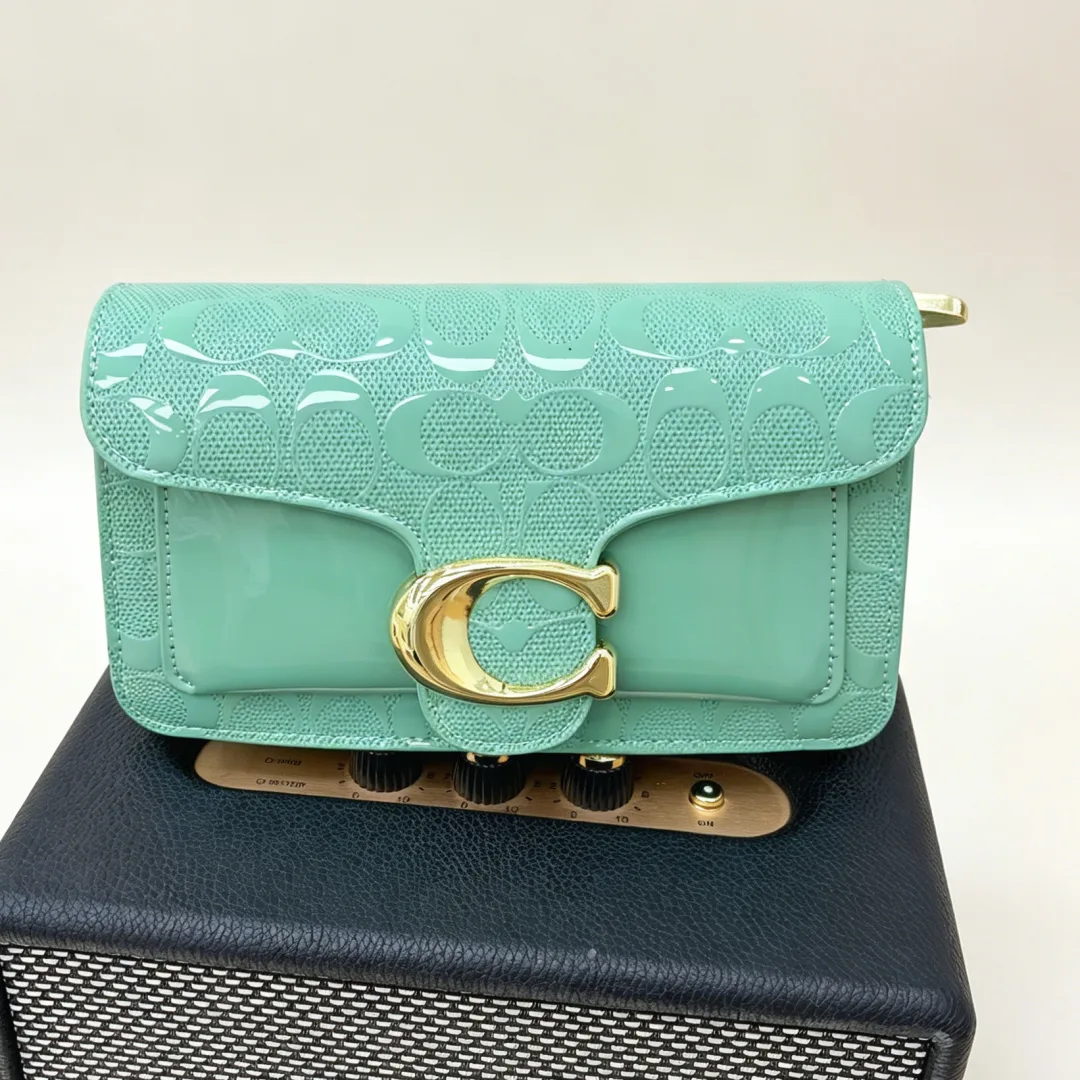 Coach Embossed Flap Bag in Green & Black & Red & White & Brown & Beige · view 1