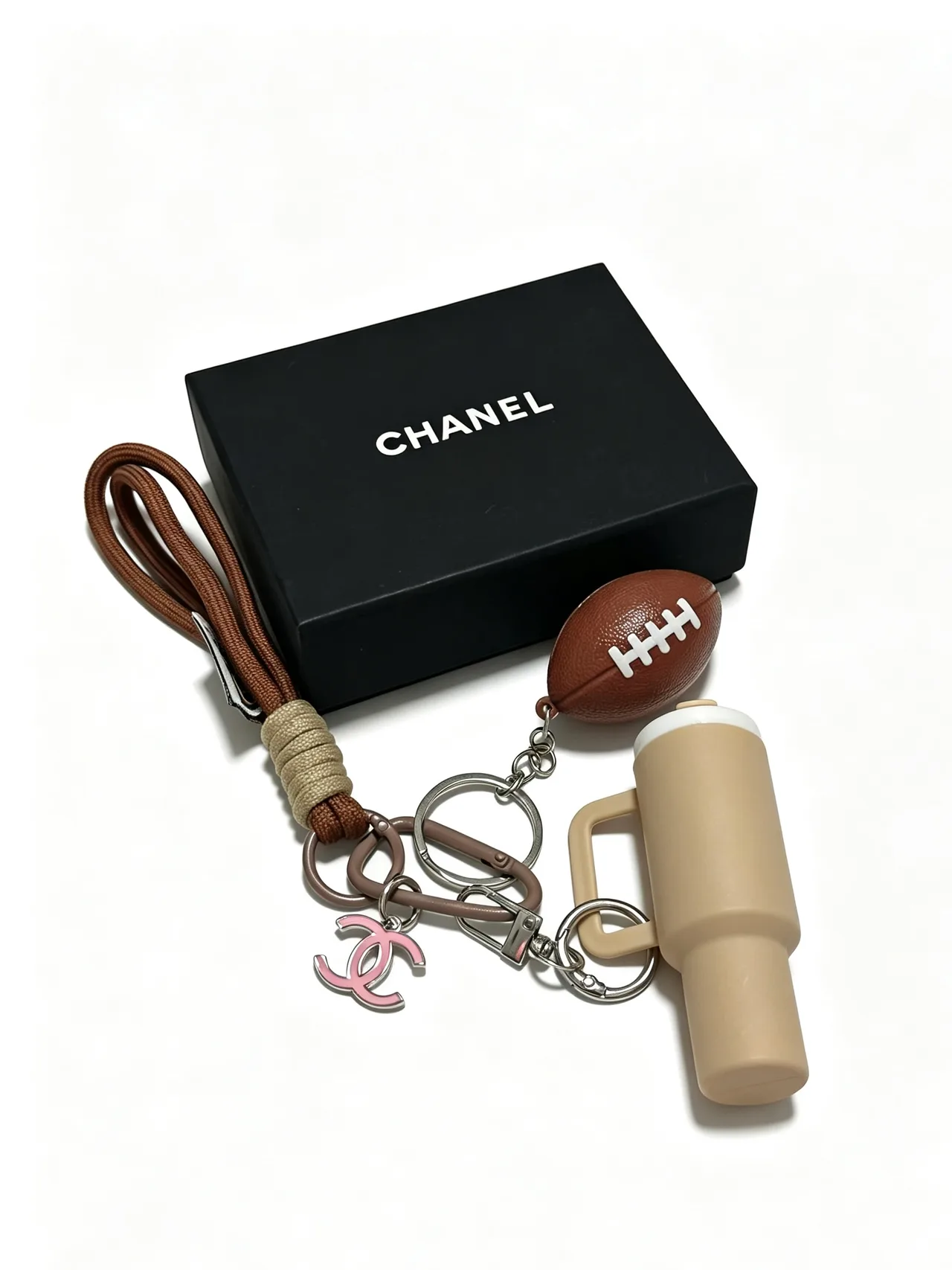 Chanel Woven Matte Accessory Bag Charm in Brown · view 4