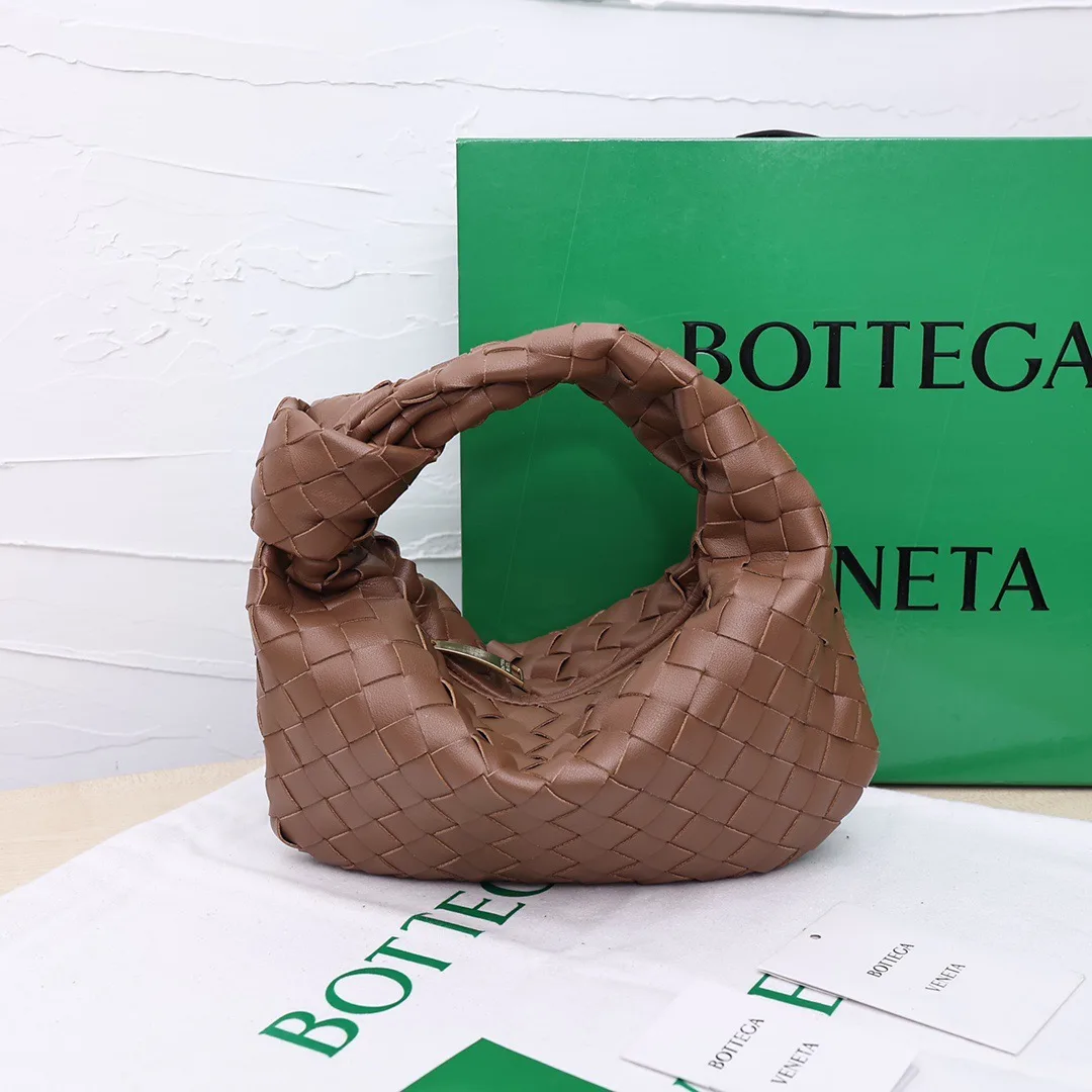 Bottega Veneta Sheepskin Woven Hobo Bag in Brown · view 1