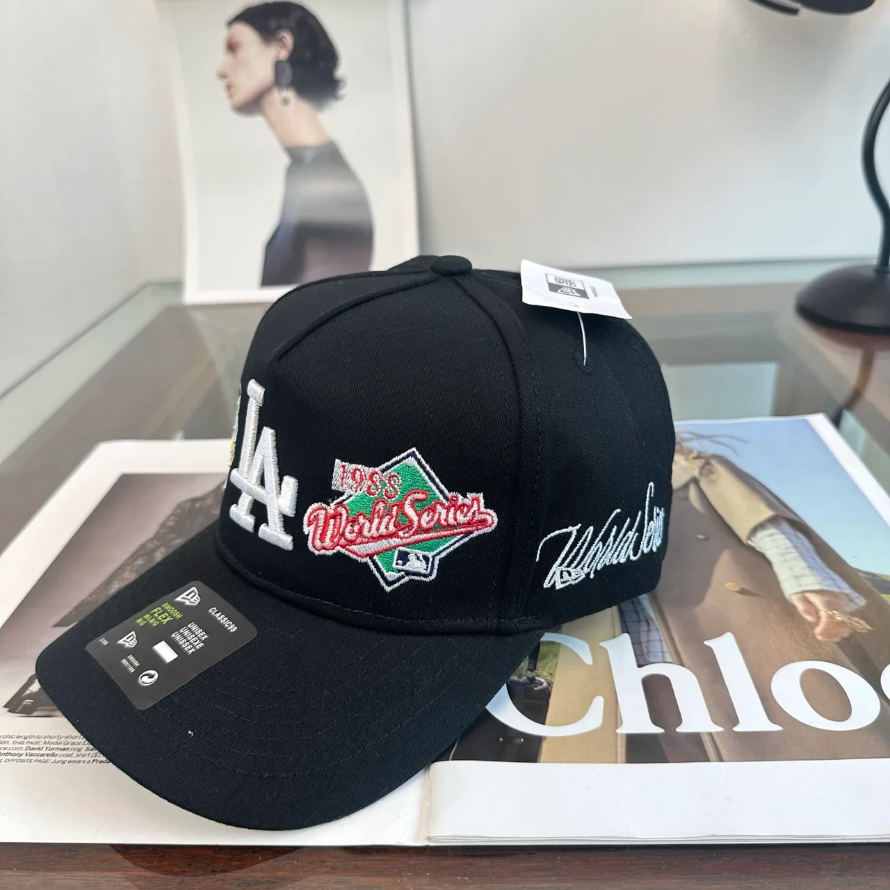 New Era LA Patch Baseball Cap in Black & Beige & Green & Burgundy & White & Purple · view 4