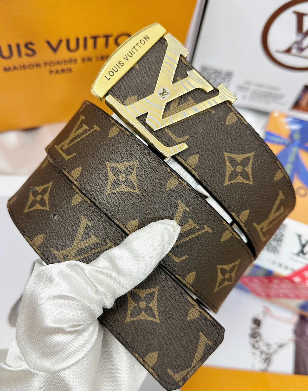 Louis Vuitton Cowhide Belt in Black · view 2