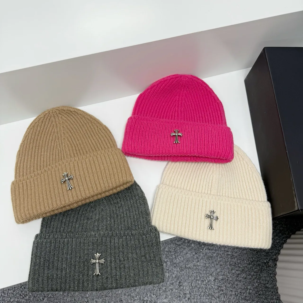 Chrome Hearts Beanie in Grey & Brown & Yellow & Red & Green & Blue & Black & White & Pink & Burgundy · view 7