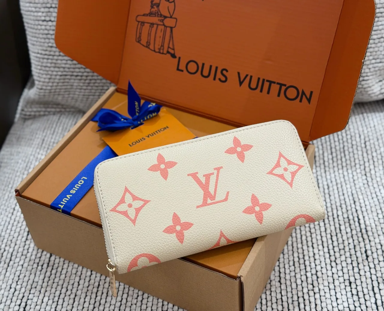 Louis Vuitton Monogram zip wallet in Cream & Pink & White · view 1