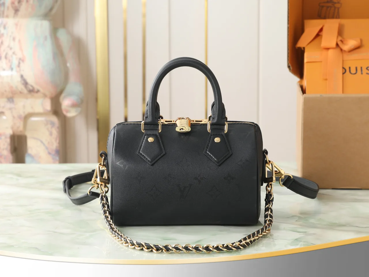 Louis Vuitton Cowhide Quilted Monogram Handbag in Black · view 1