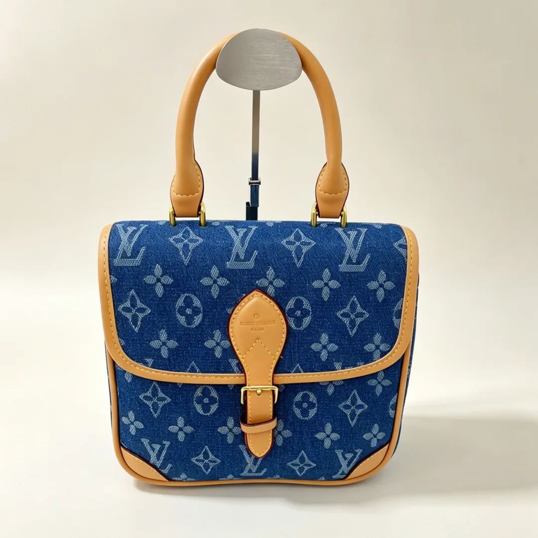 Louis Vuitton Mini Saumur Bag in Brown & Black & Blue & Orange · view 4