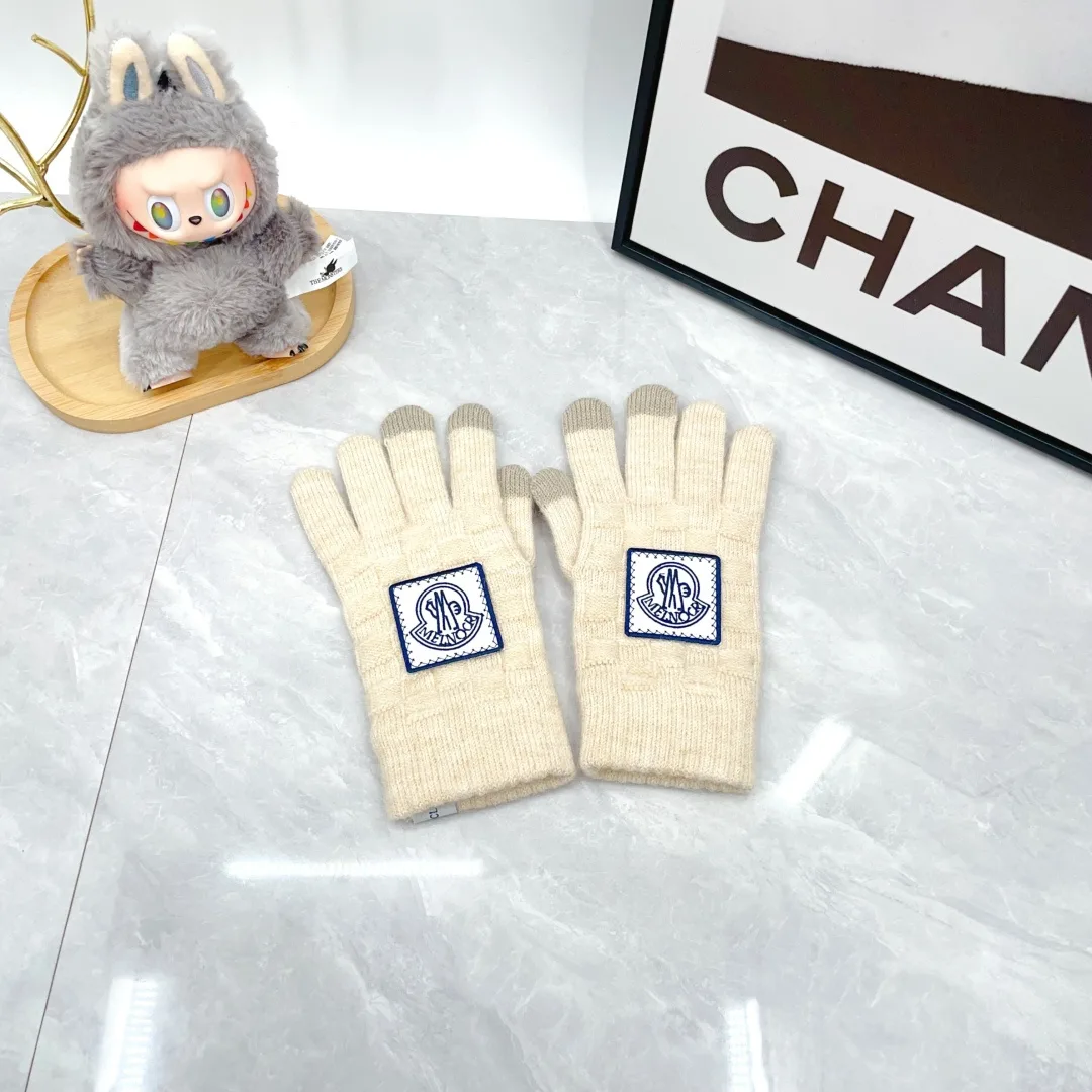 Moncler Wool Beanie, Scarf and Gloves Set in White · view 7