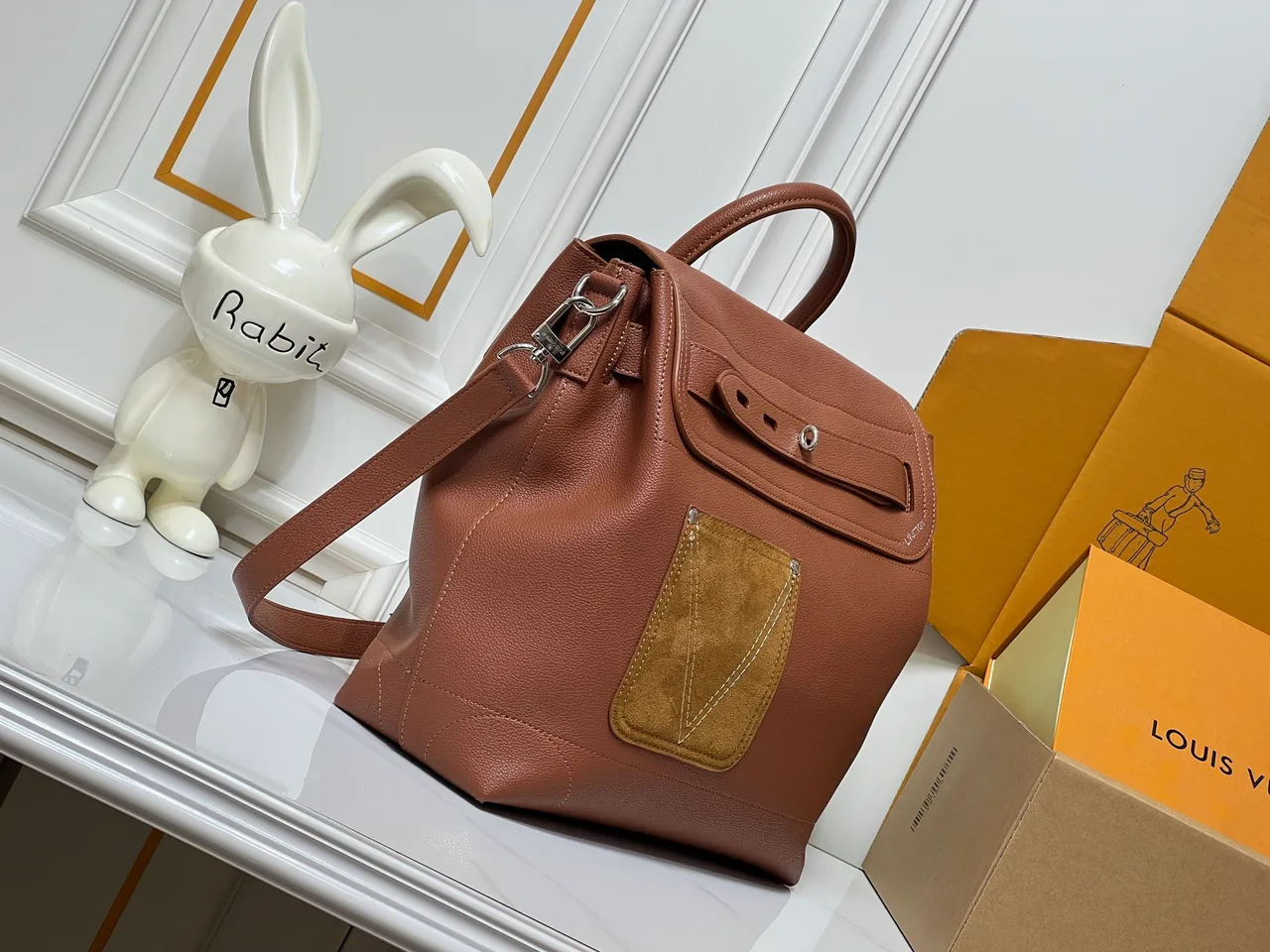 Louis Vuitton Cowhide Smooth Top-Handle Bag in Brown · view 2