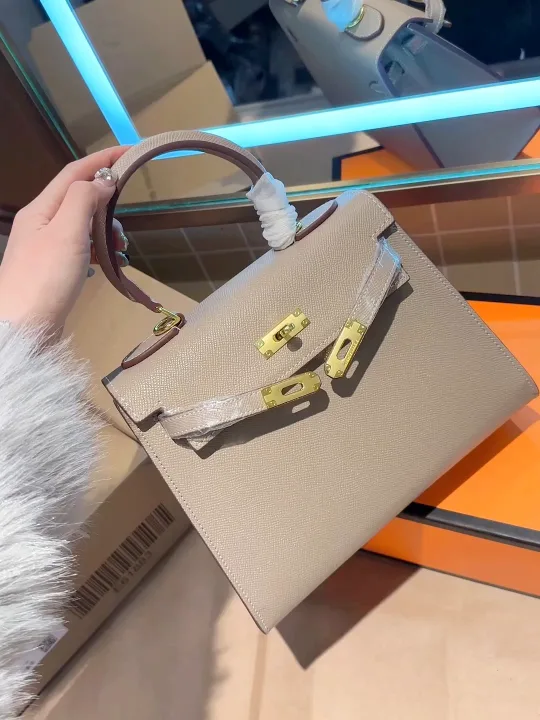 Hermes Kelly Bag in Blue / Grey / Pink / White / Tan / Black · view 2