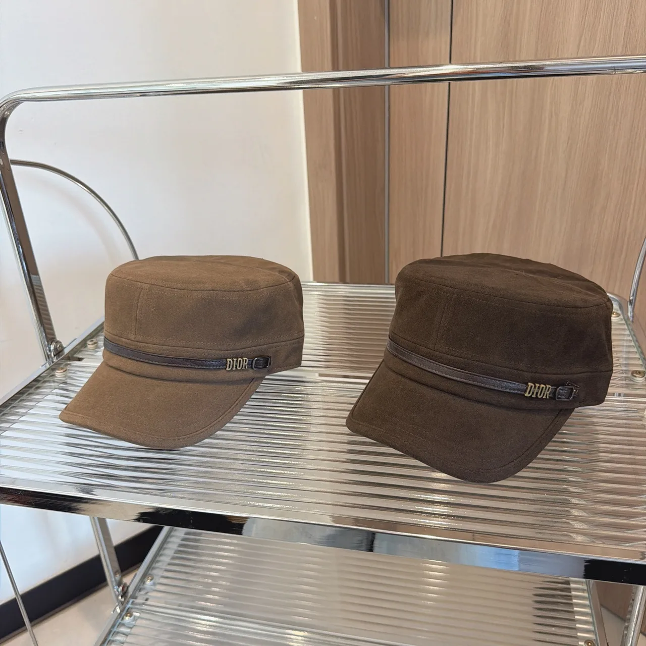 Dior Flat-Top Cap in Brown & Black & Tan & Beige · view 8
