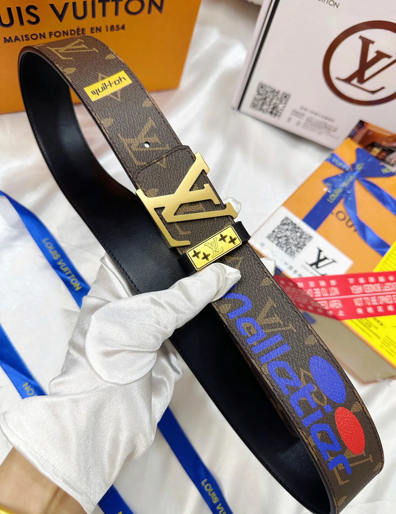 Louis Vuitton Cowhide Smooth Belt in Brown · view 8