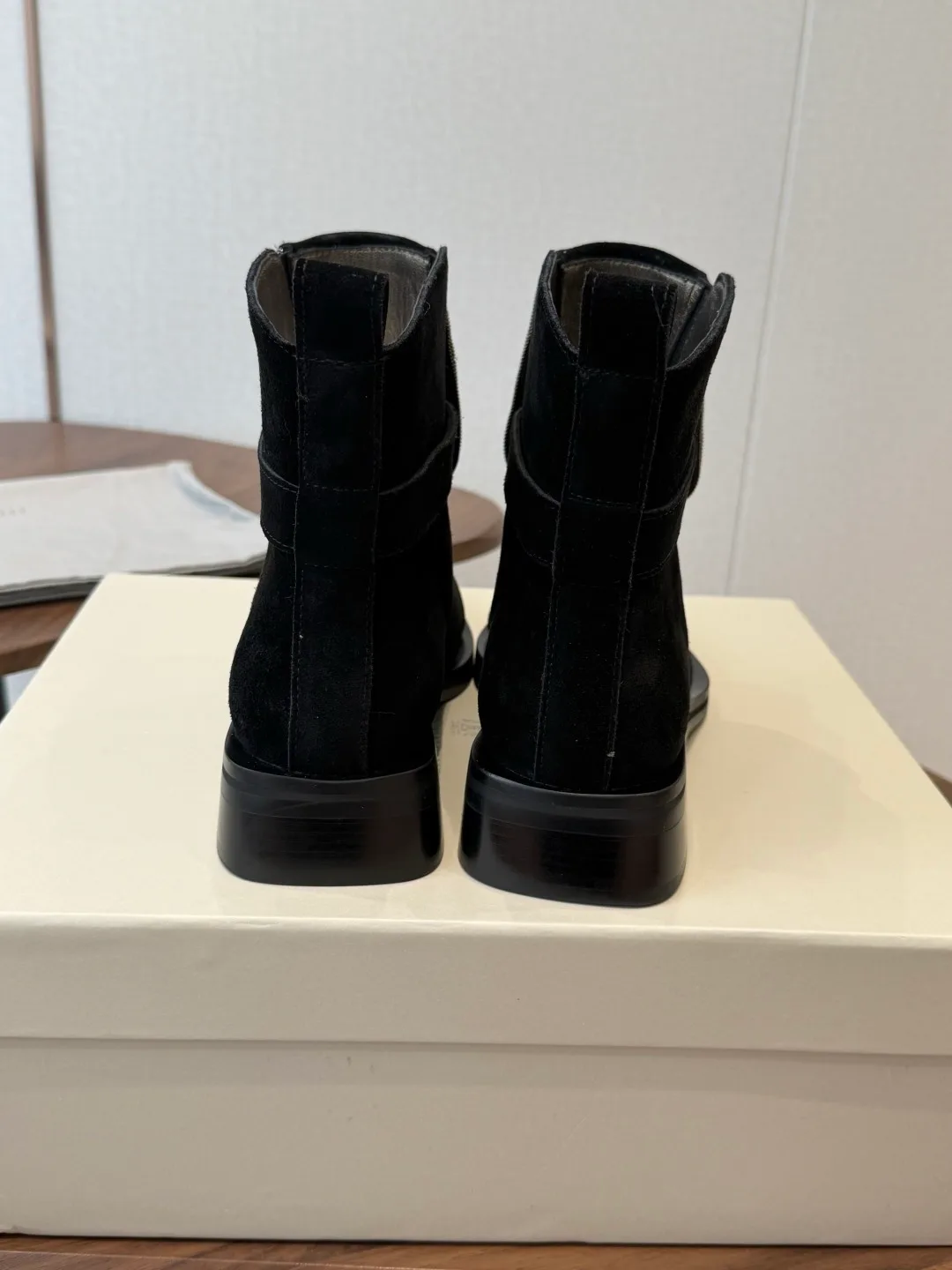 Brunello Cucinelli Pointed-Toe Suede Ankle Boots in Black · view 8