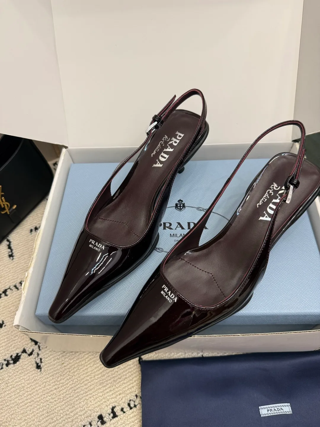 Prada Slingback Heels in Brown · view 6