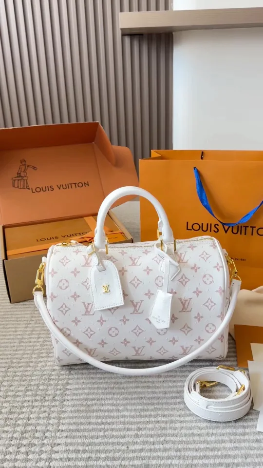 Louis Vuitton Speedy Monogram handbag in White & Blue · view 3