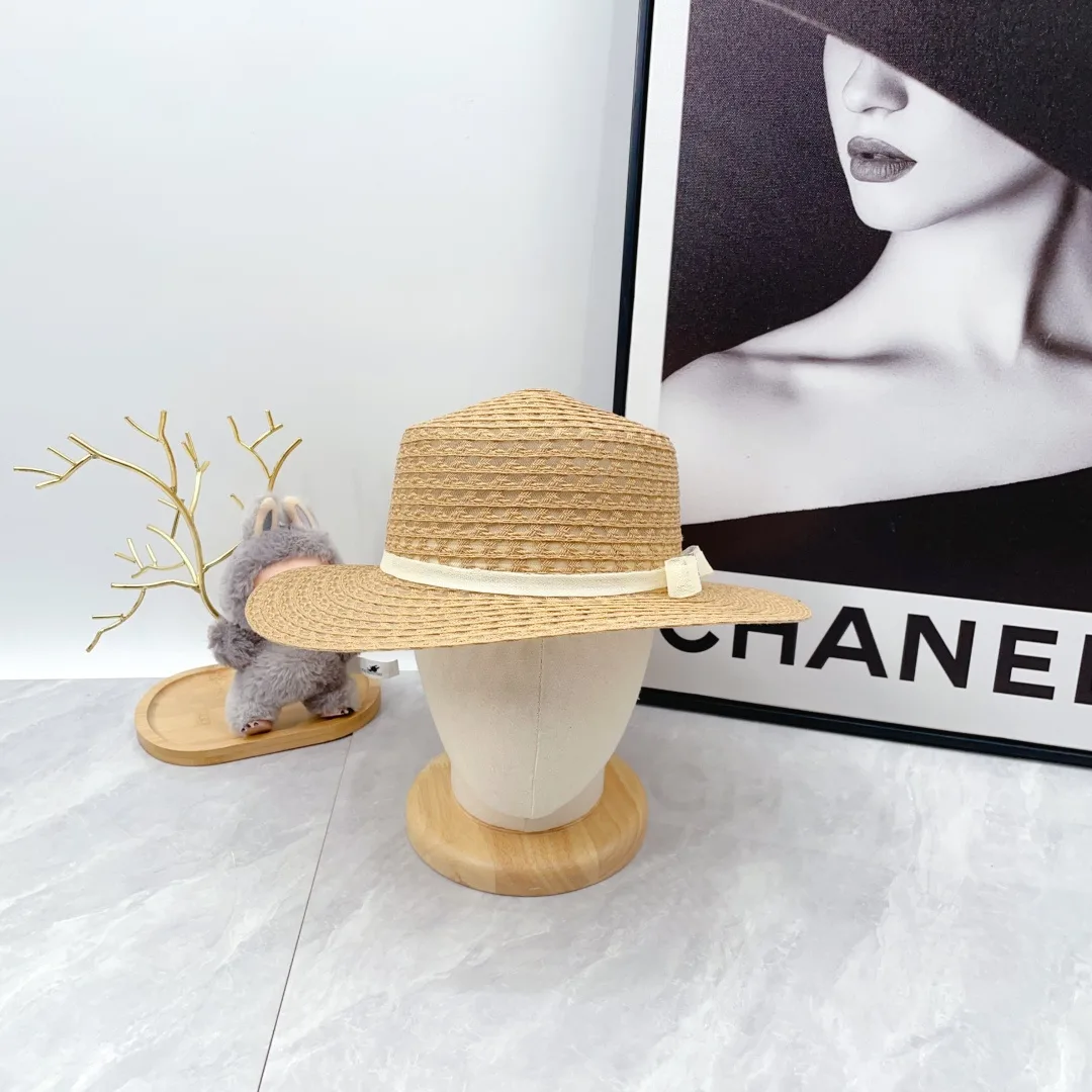 Chanel Woven Boater Hat in Beige · view 3