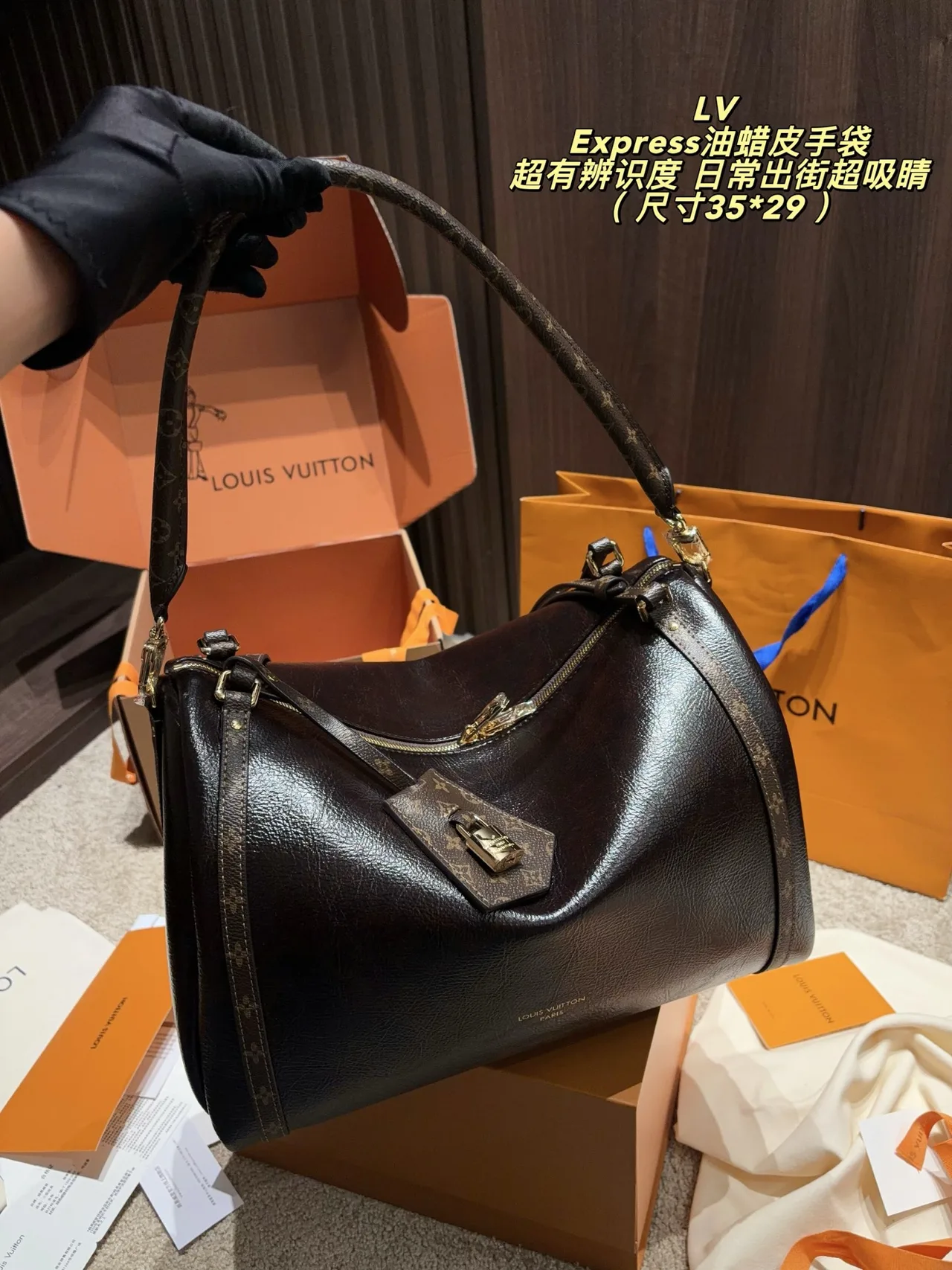 Louis Vuitton Hobo Bag in Black · view 8