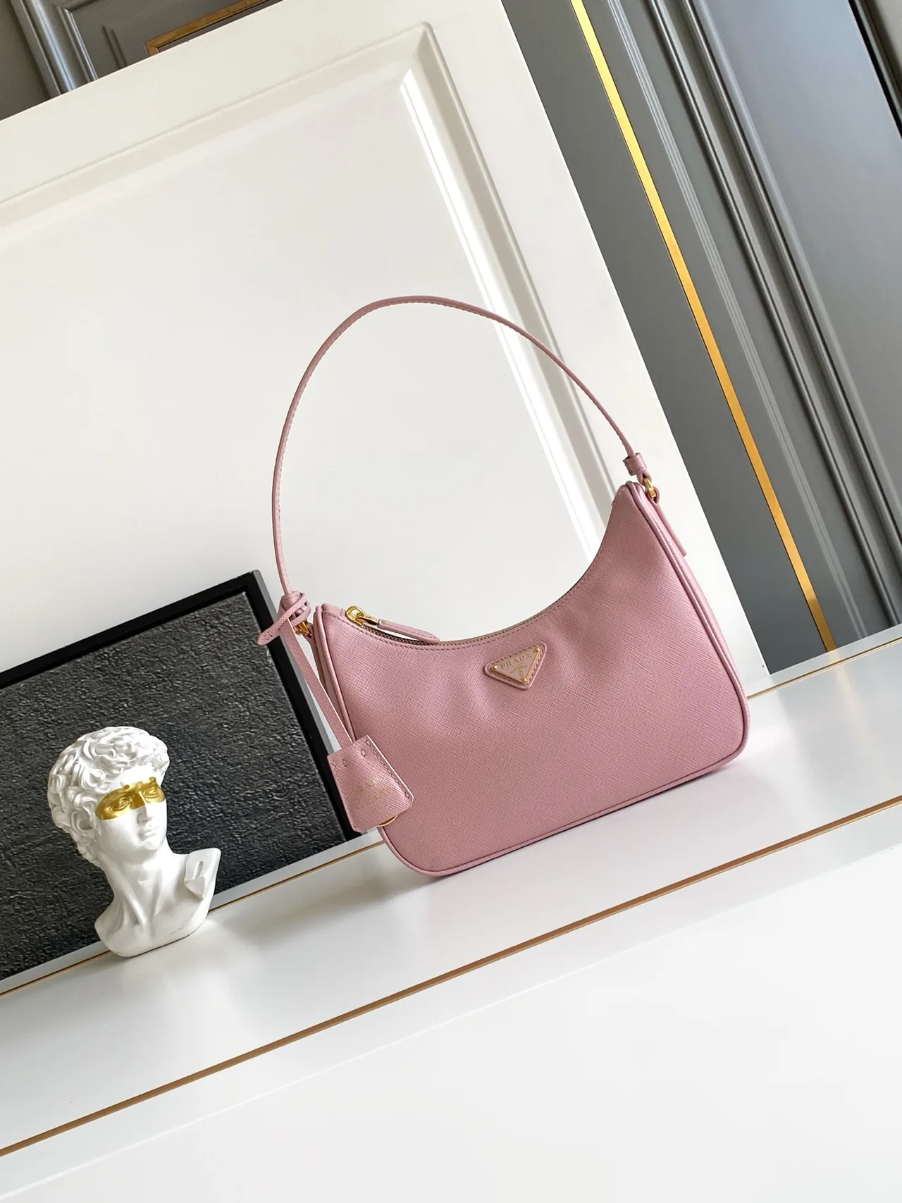 Prada Smooth Hobo Bag in Pink · view 1