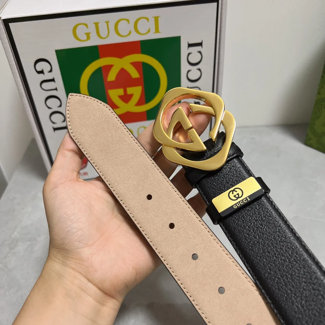 Gucci Cowhide Belt in Black · view 8