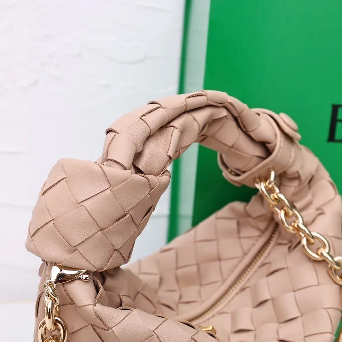 Bottega Veneta Small Woven Hobo in Pink · view 6