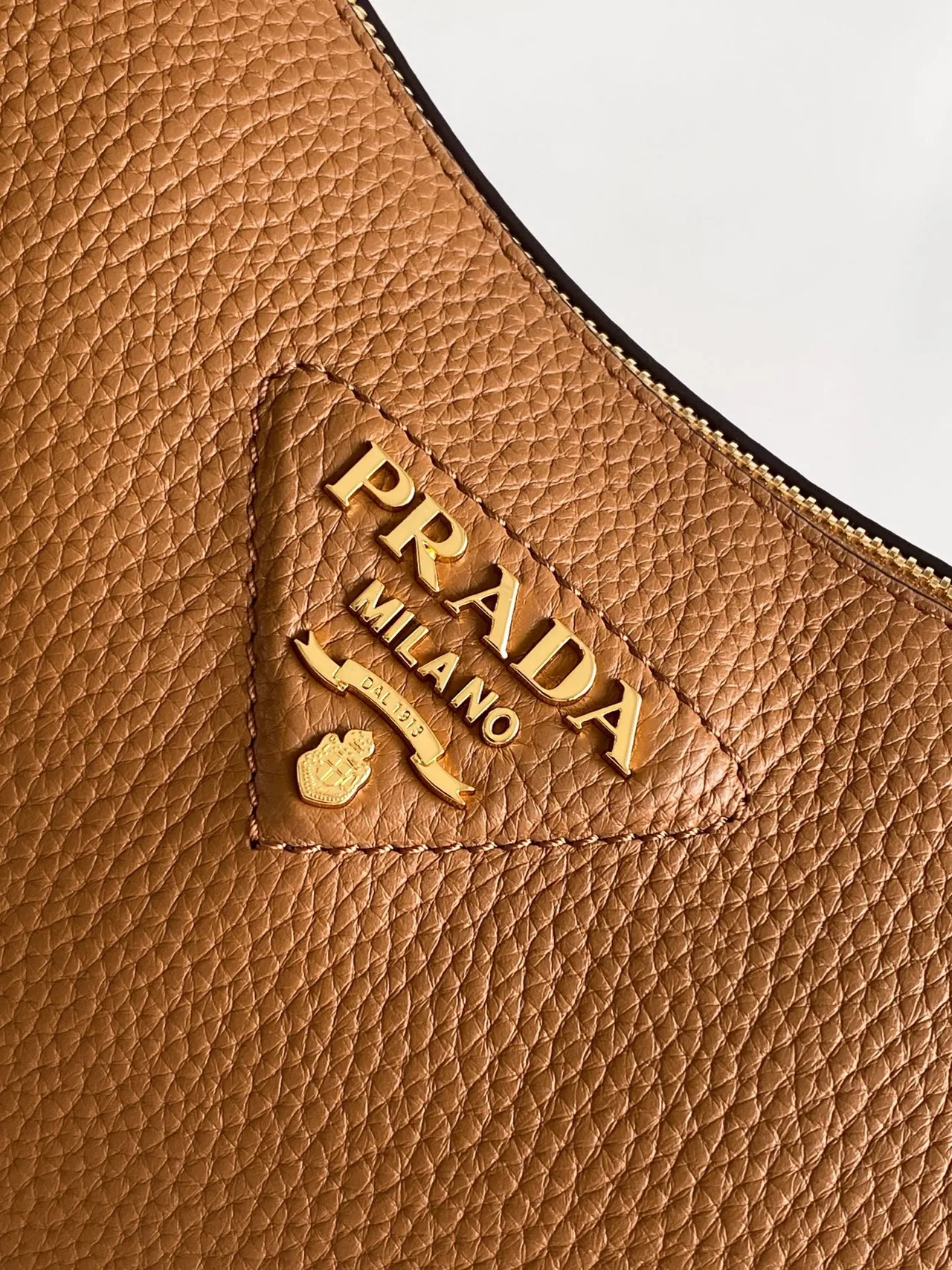 Prada Calfskin Hobo Bag in Brown · view 6