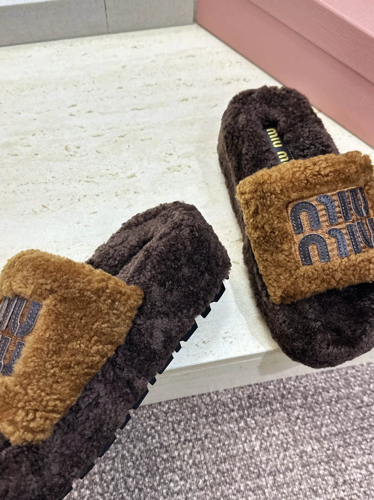 Miu Miu Slippers in Brown · view 5