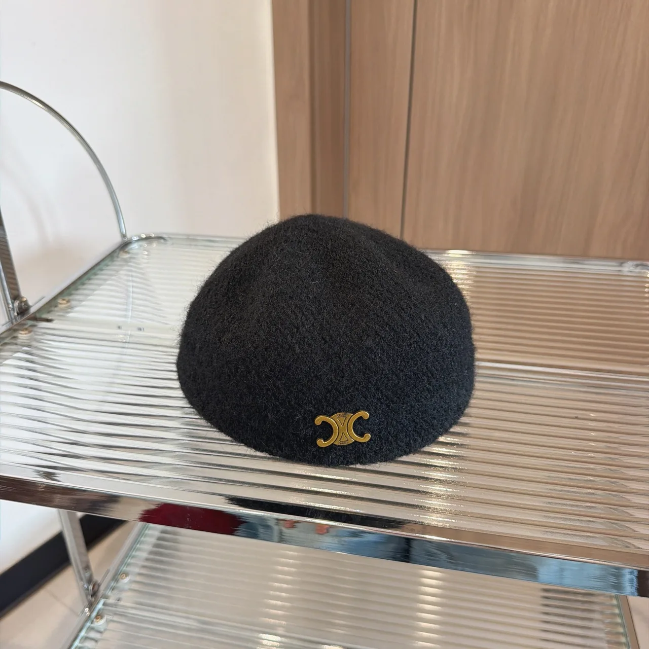 Celine Beret in Red & Brown & Grey & Black & White & Beige · view 4