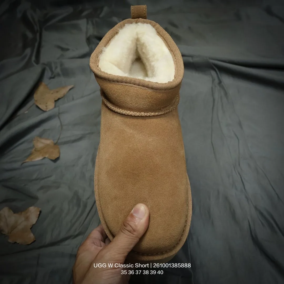 UGG Wool Smooth Ankle Boots in Tan · view 3