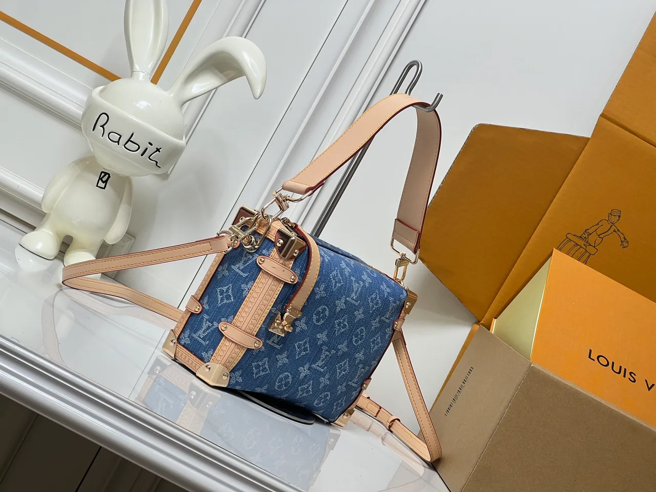 Louis Vuitton Denim Monogram Handbag in Blue · view 2