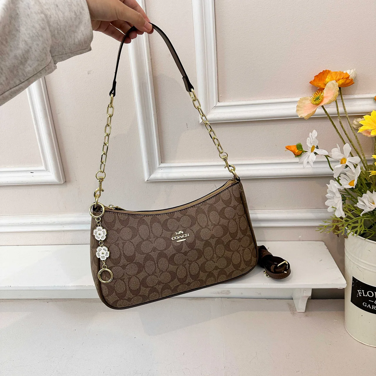 Coach Shoulder Bag in Black & Beige & Blue & Brown & Pink & Purple · view 4