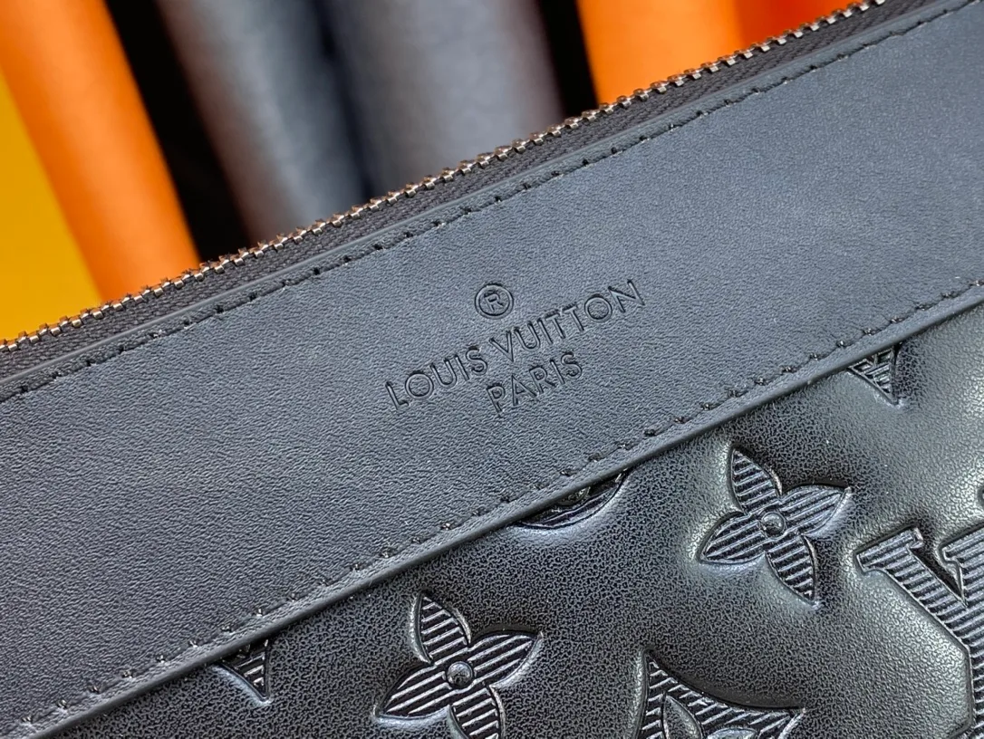 Louis Vuitton Cowhide Clutch in Black · view 7