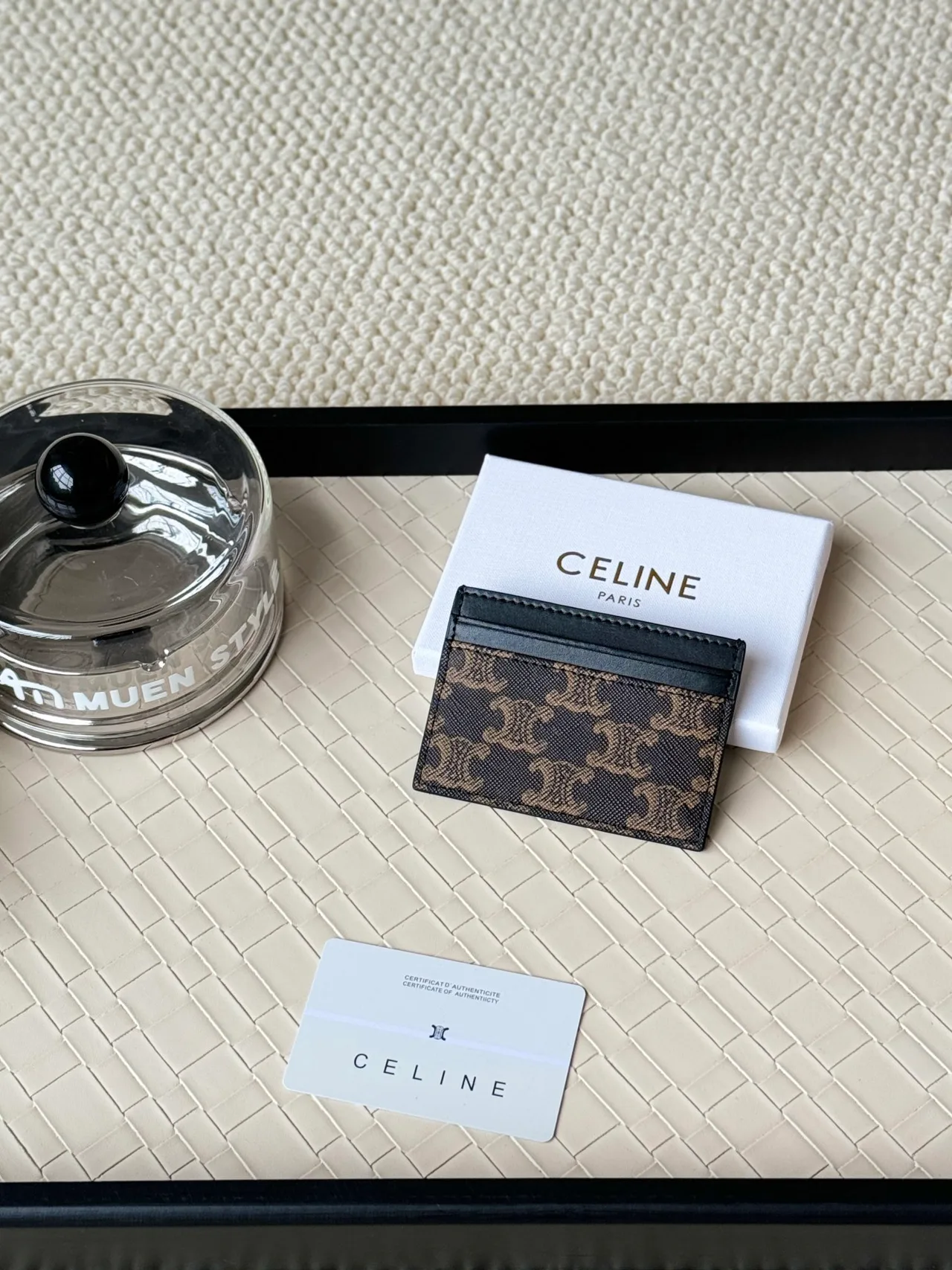 Celine Zip Cardholder in Brown · view 3