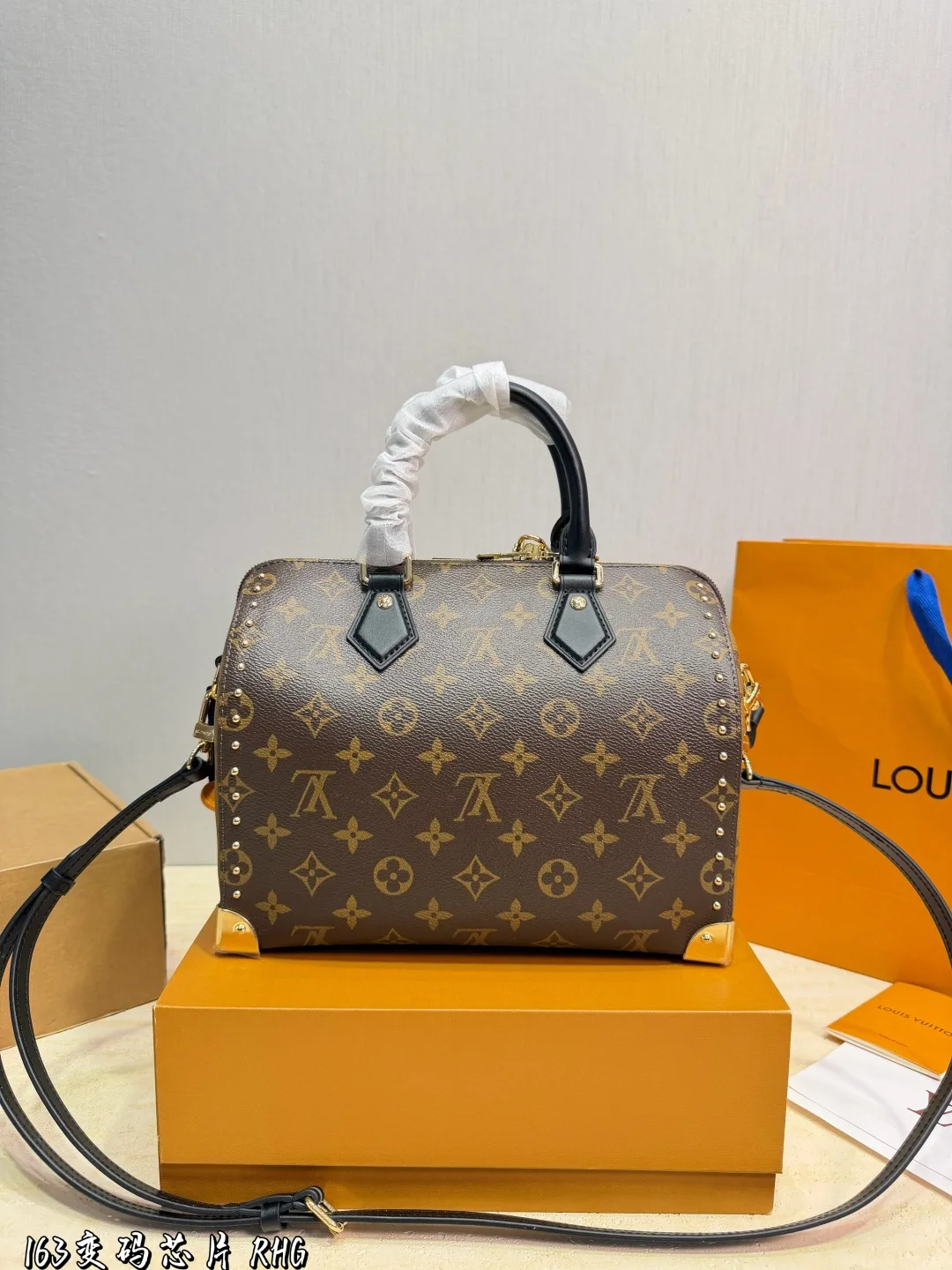 Louis Vuitton Cowhide Canvas Top-Handle Bag in Brown · view 3