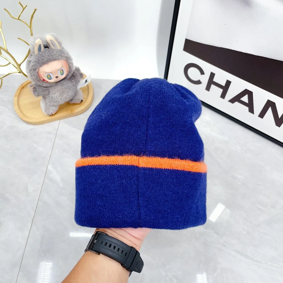 Chanel Ribbed Beanie in Blue · view 7