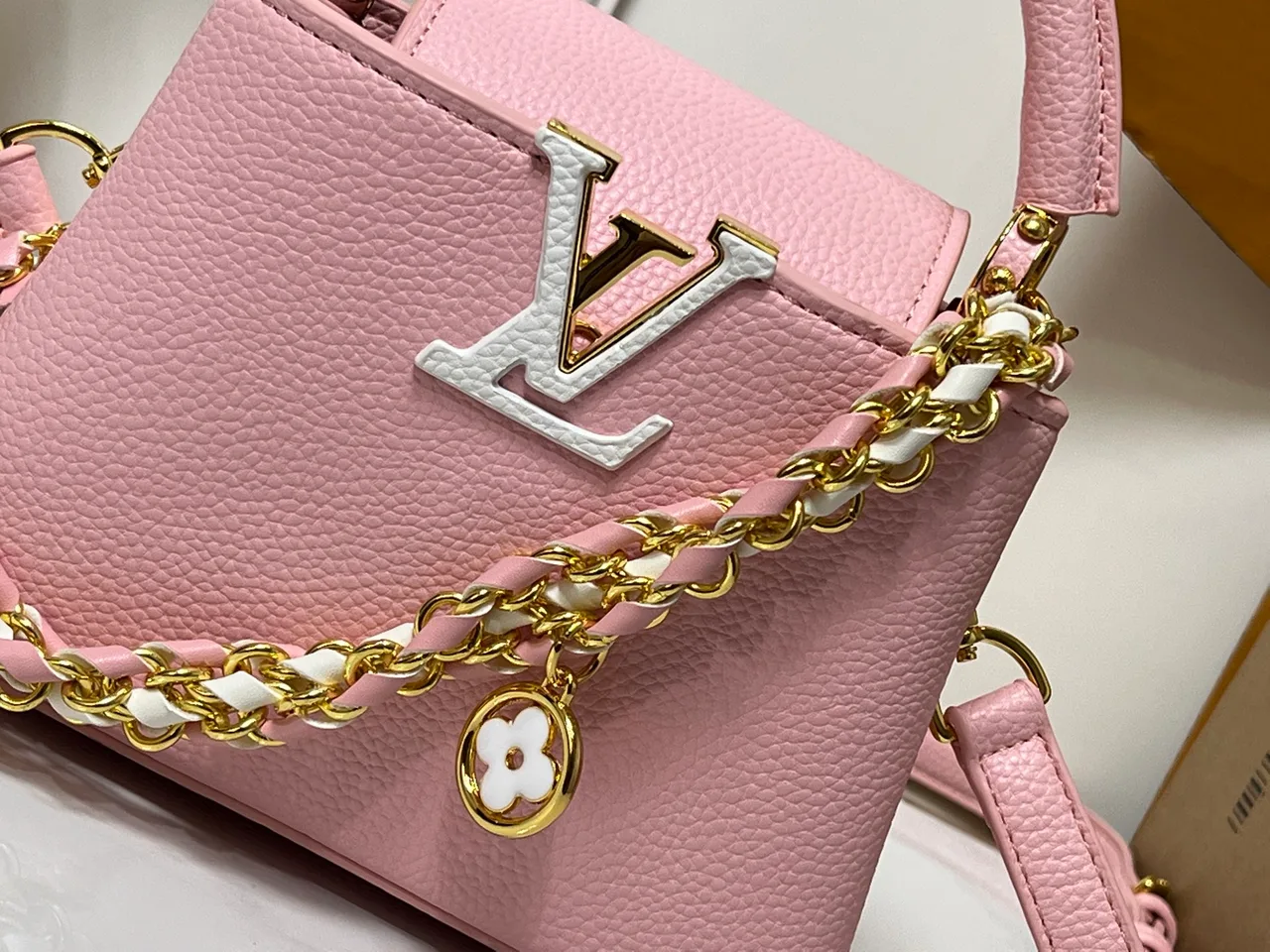 Louis Vuitton Cowhide Handbag in Pink · view 6