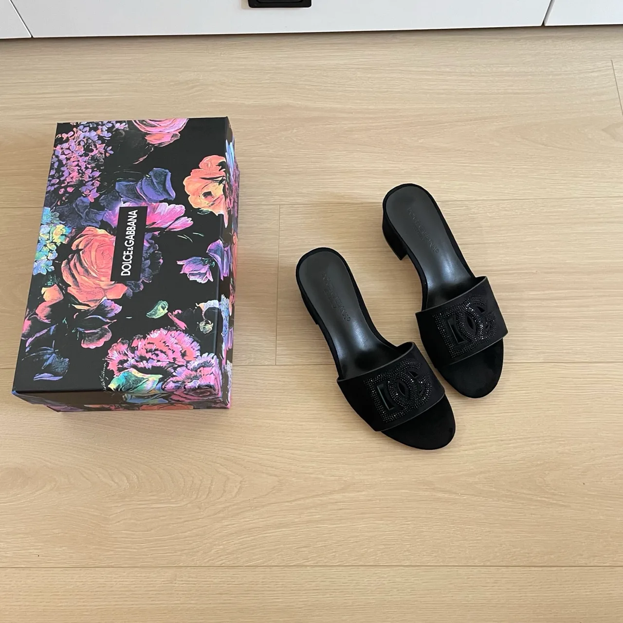 Dolce & Gabbana Sheepskin Slippers in Black · view 4