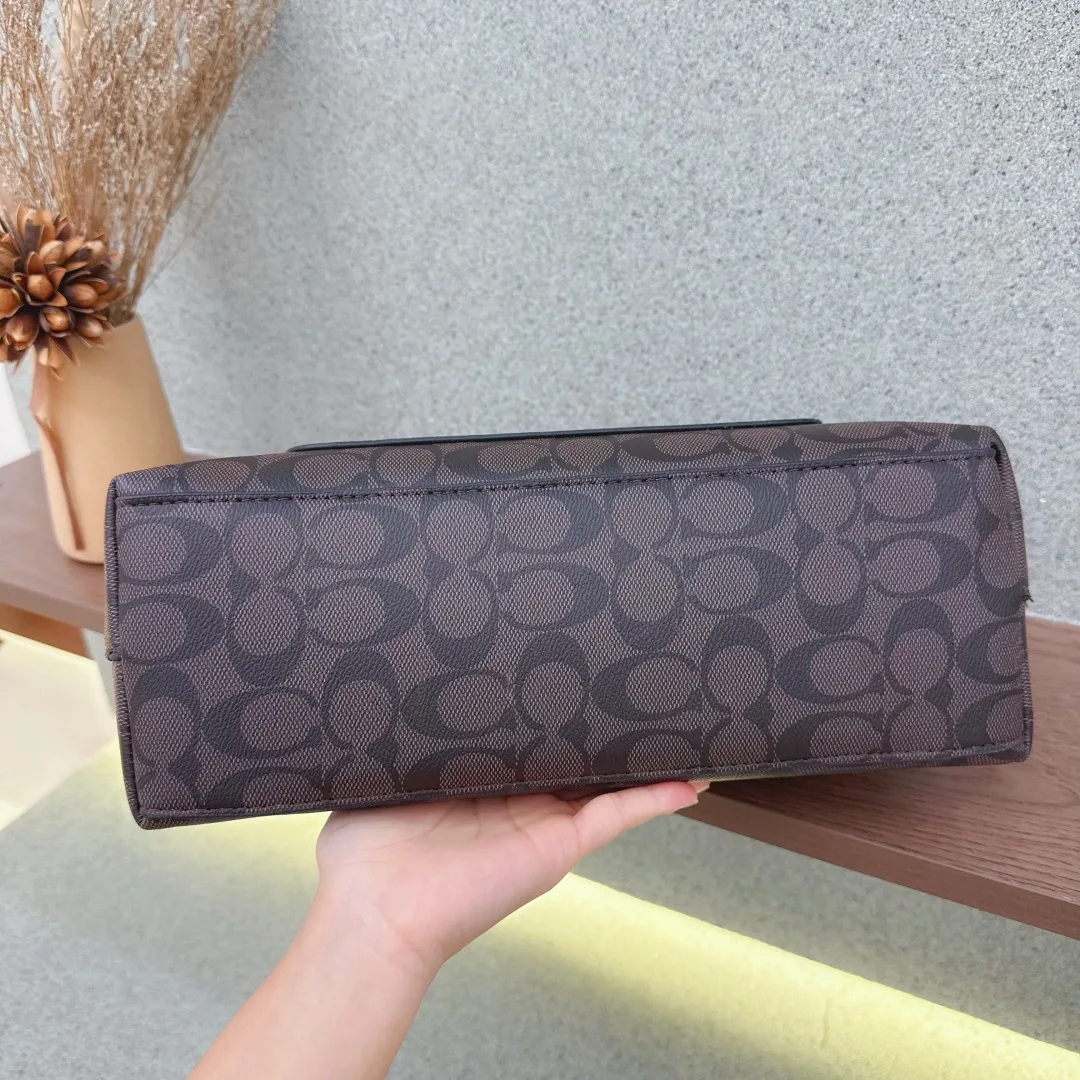 Coach Top-handle satchel in Blue & Beige & Grey & Brown · view 7