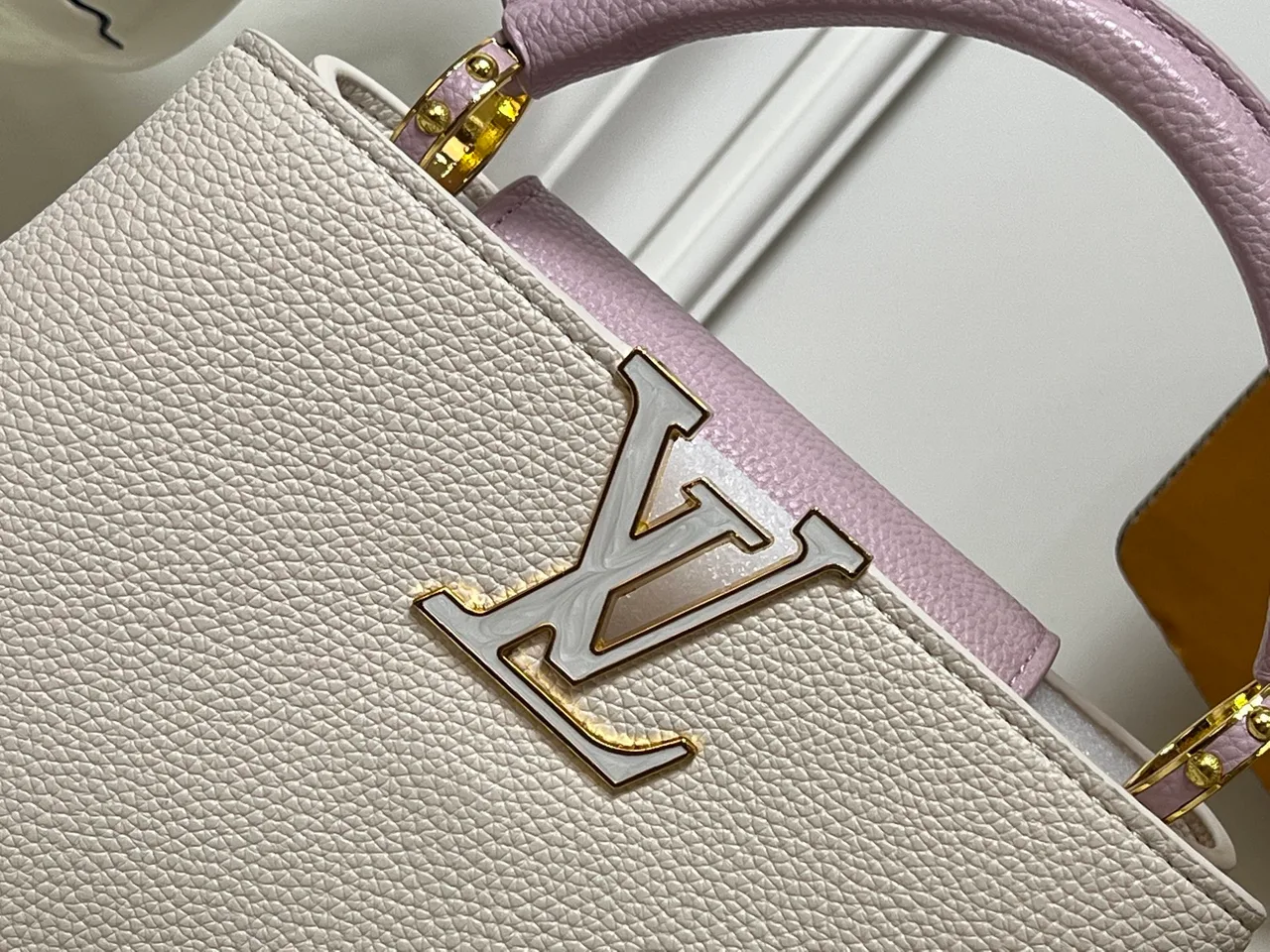Louis Vuitton Cowhide Capucines BB Bag in Cream · view 4