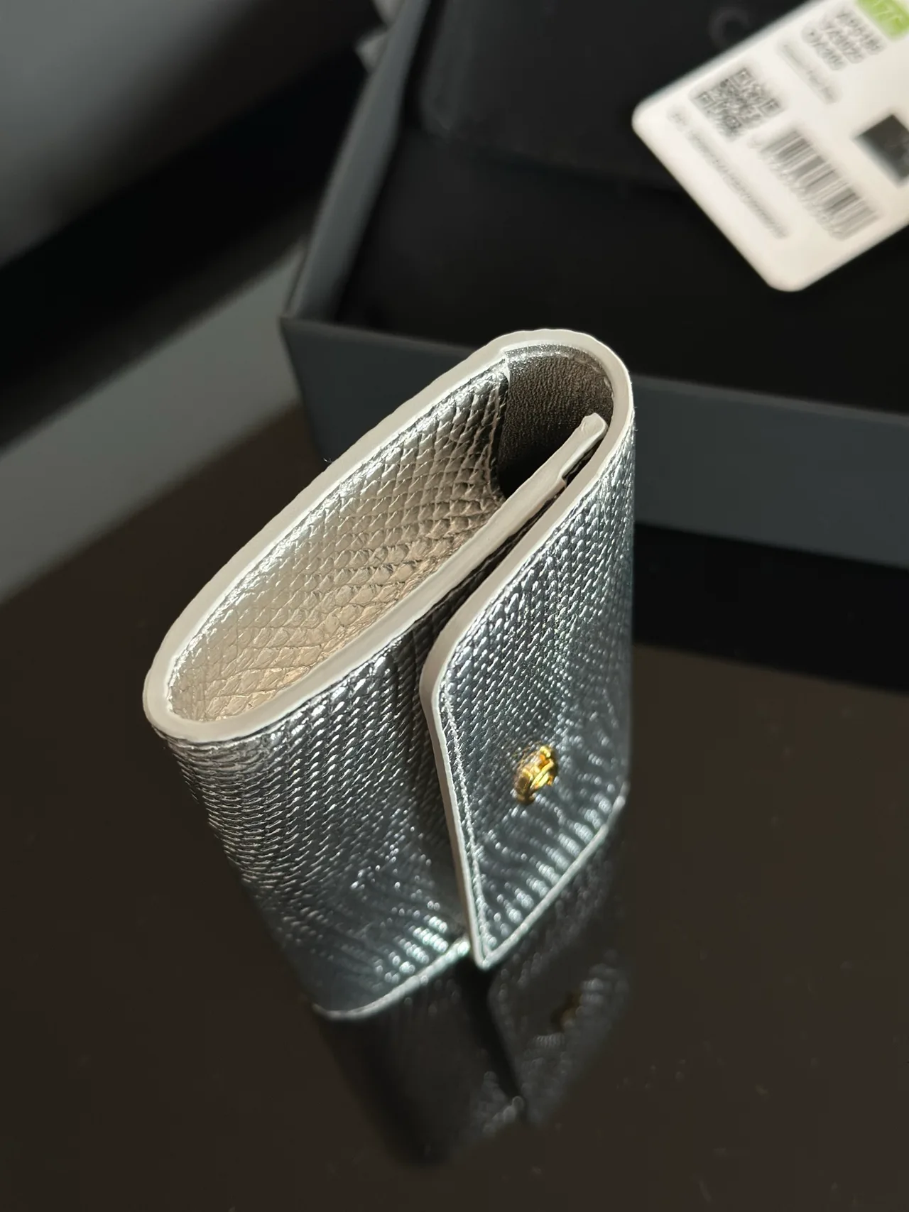 Chanel Flap Wallet in Silver · view 6